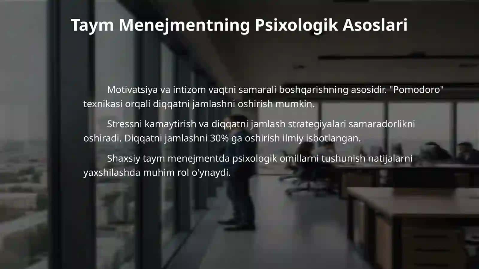Shaxsiy kunlik, oylikva yillik taym menejmentni shakllantirish 4