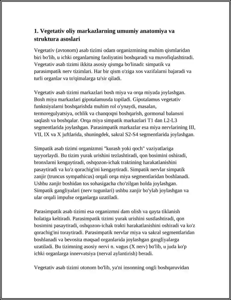 VEGETATIV OLIY MARKAZLAR VA ULARNING FUNKSIONAL AHAMIYATI 4