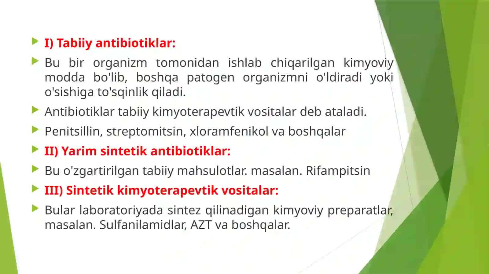 Kimyoterapevtik preparatlar va antibiotiklar 4