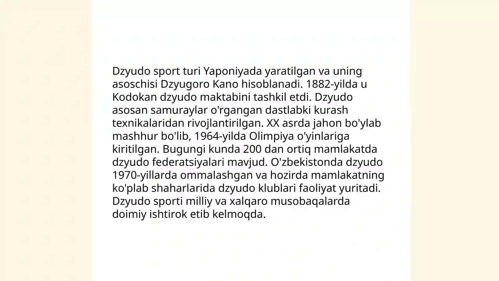 Dzyu-do sporti tarixi va qoidalari 4