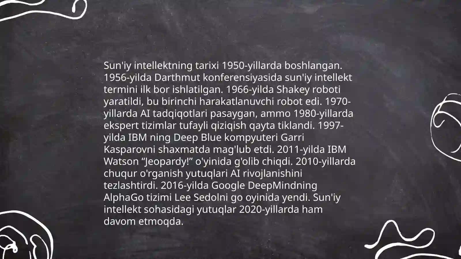 Sun'iy intellekt tushunchasi. Sun'iy intellekt strukturasining tuzulishi 4