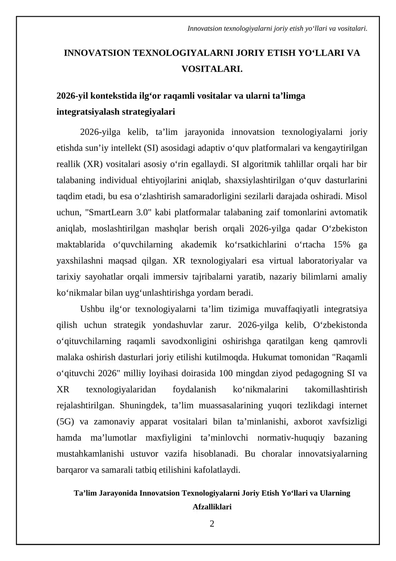 Innovatsion texnologiyalarni joriy etish yoʻllari va vositalari 4