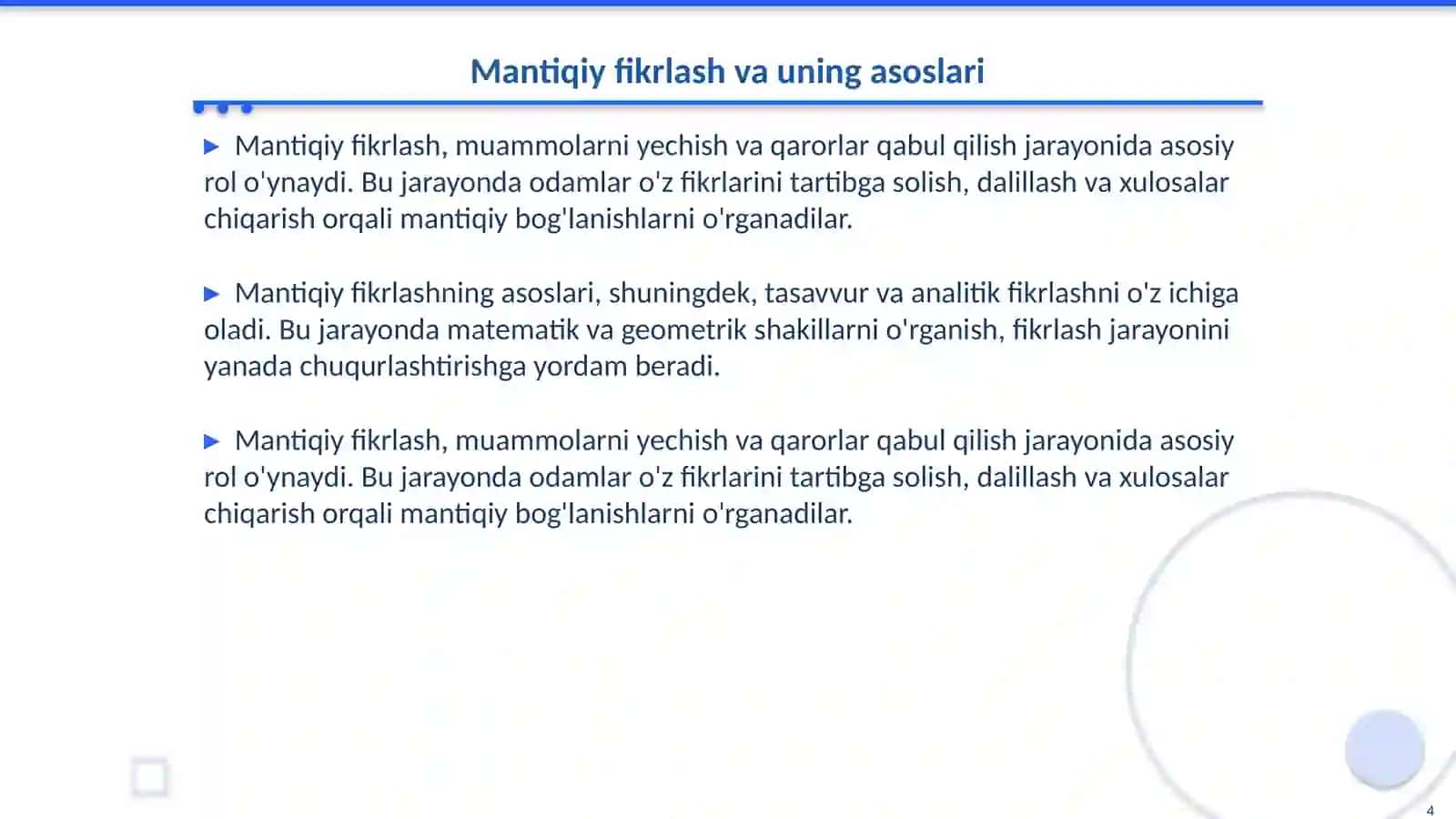 Geometrik shakillar orqali mantiqiy fikirlashni rivojlantirish 4