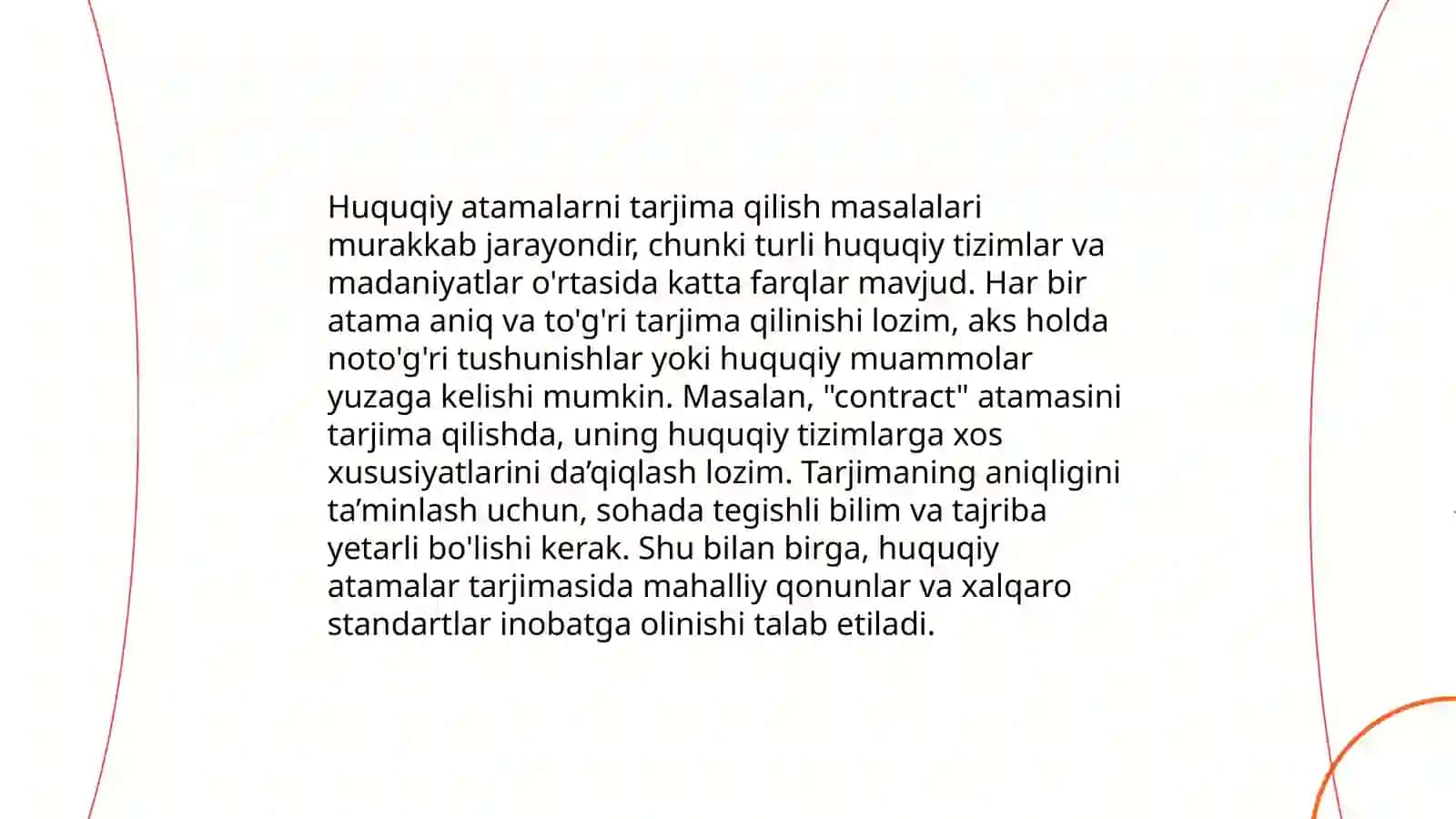 Huquqqa oid terminlarning til va uslubiy xususiyatlari 4