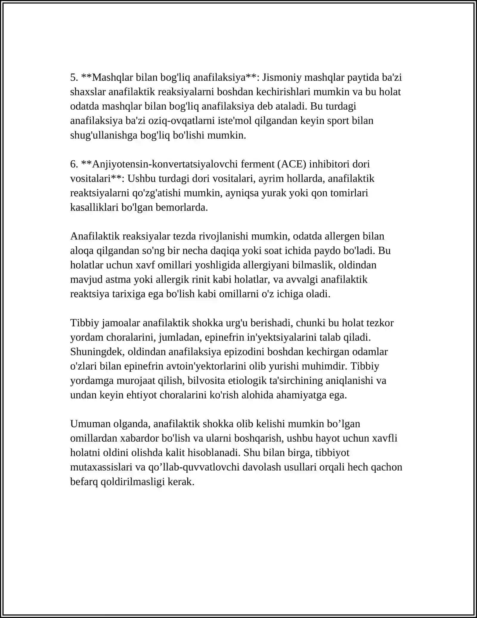 ANAFILAKTIK SHOK VA UNI DAVOLASH 4