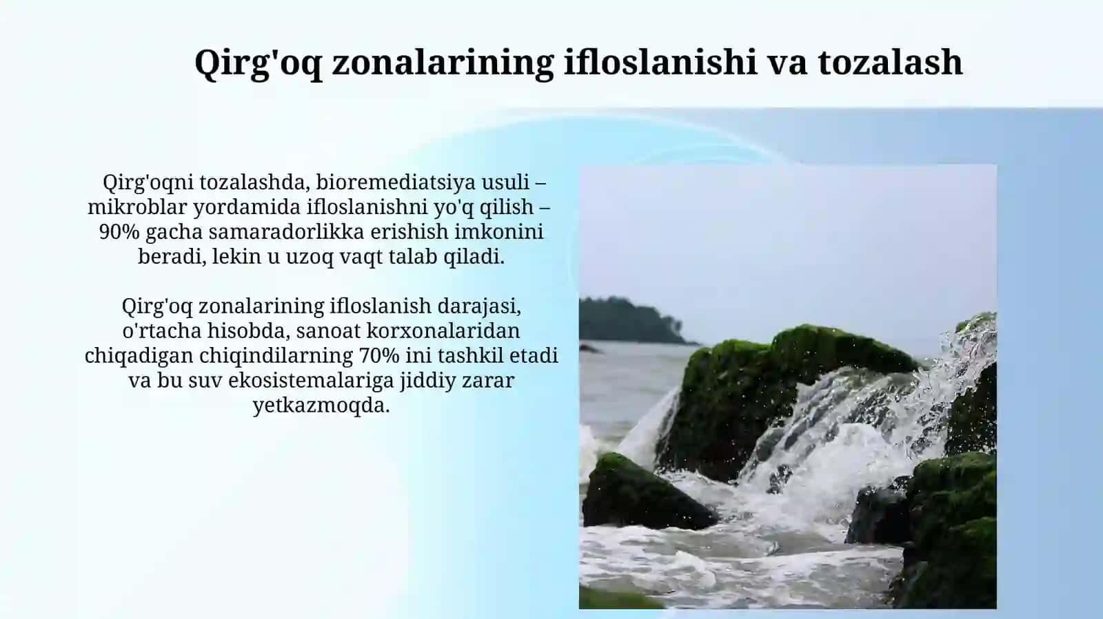 Daryo va Dengiz Sohilini Qayta Ishlash Jarayonlari 4