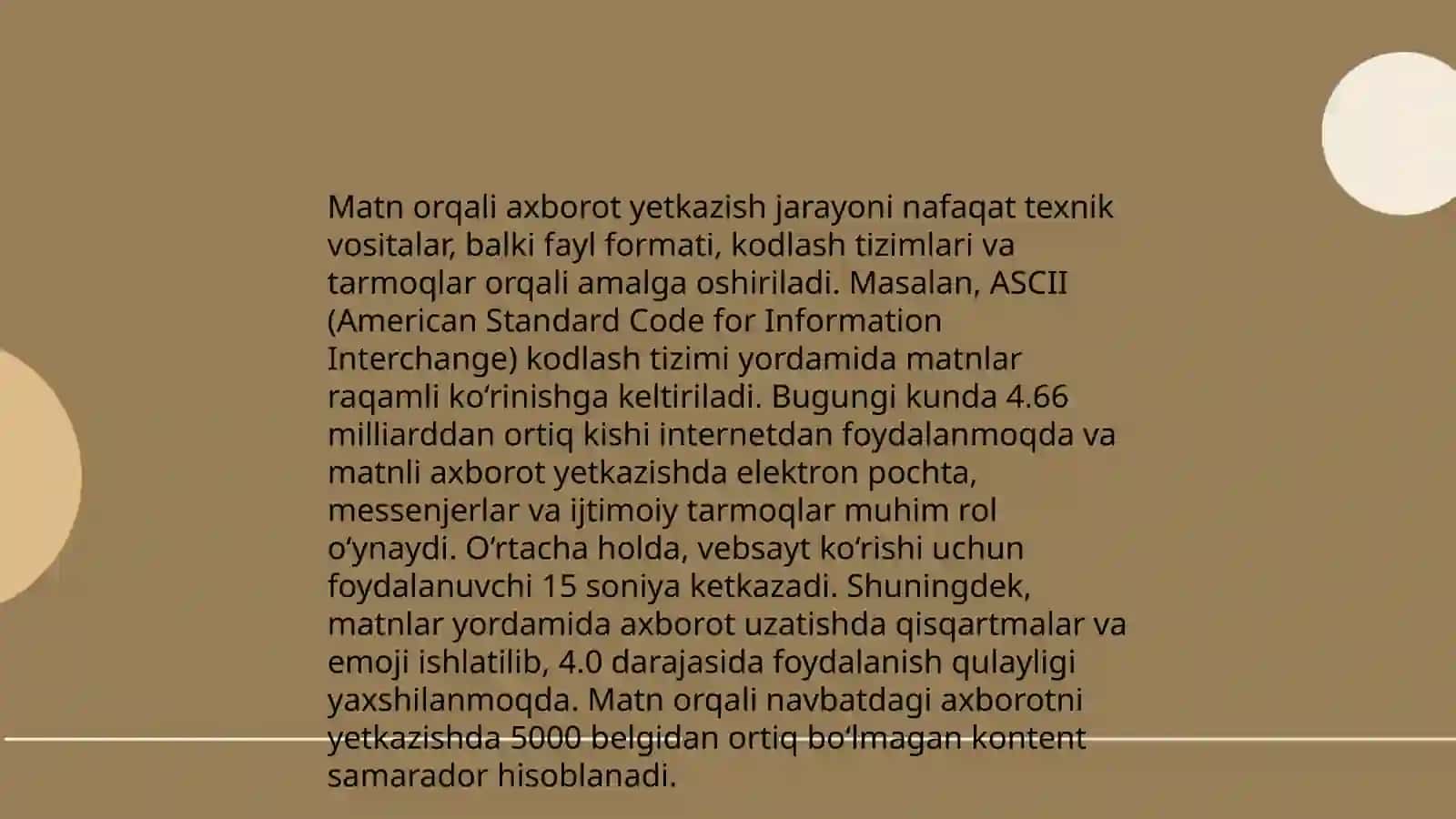 Axborot matnlar bilan ishlash va Media madaniyati 4