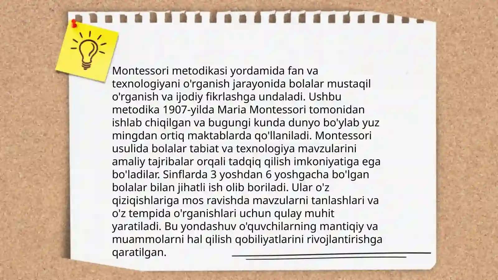 STEAM ta'lim texnalogiyasida M.Montessori metodikasidan foydalanish 4