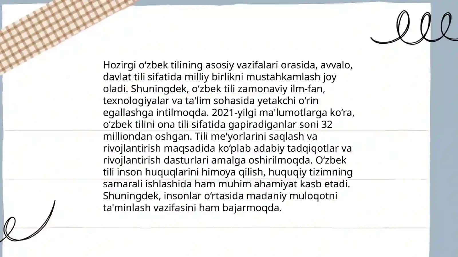 Hozirgi õzbek adabiy tili fanining predmeti maqsadi va vazifalari 4