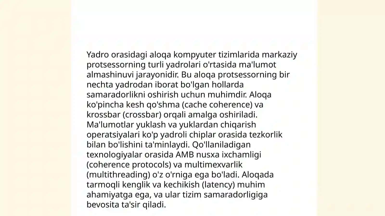 Ko‘p yadroli protsessorlarning arxitektura turlari 4