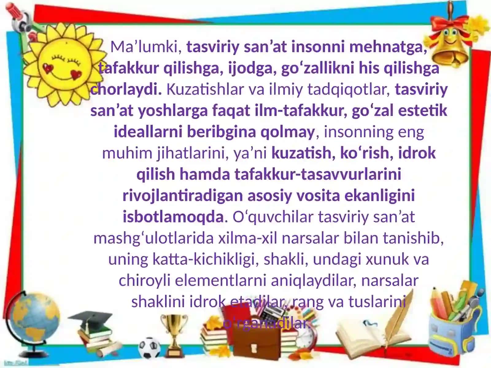 O‘quvchilarda tasviriy san’at orqali kreativligini shakllantirish 4