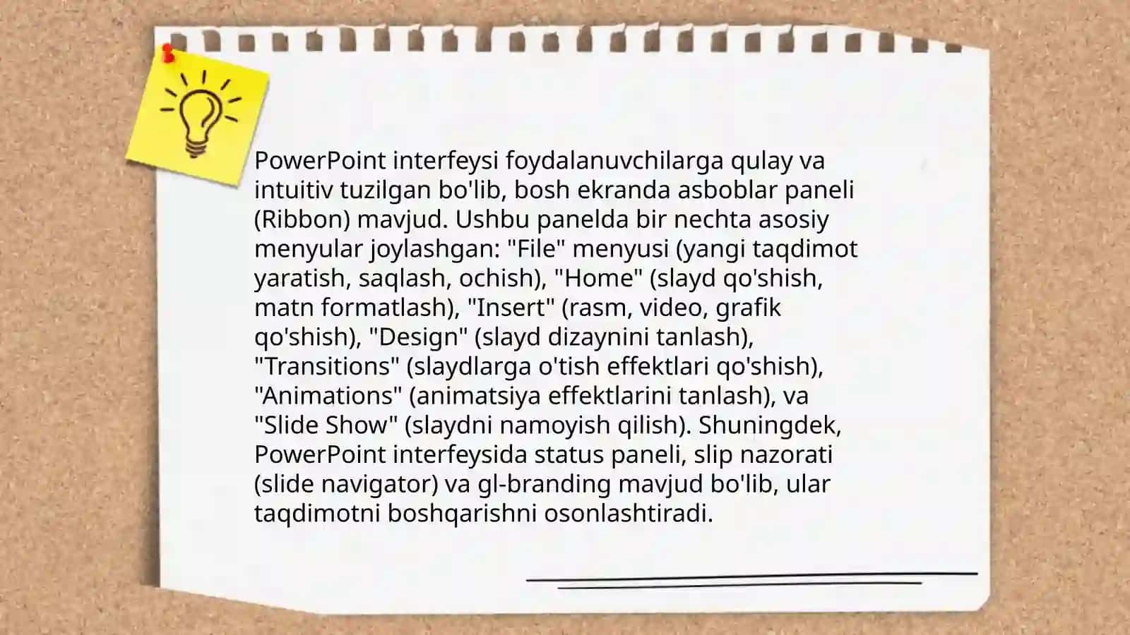 Microsoft PowerPoint dasturi bilan tanishuv 4