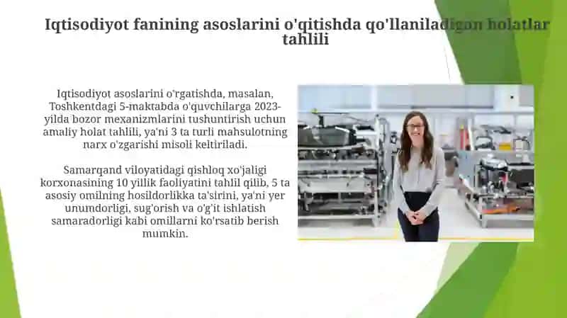 Iqtisodiyot fanining asoslarini o'qitishda qo'llaniladigan taqdimotlar 4