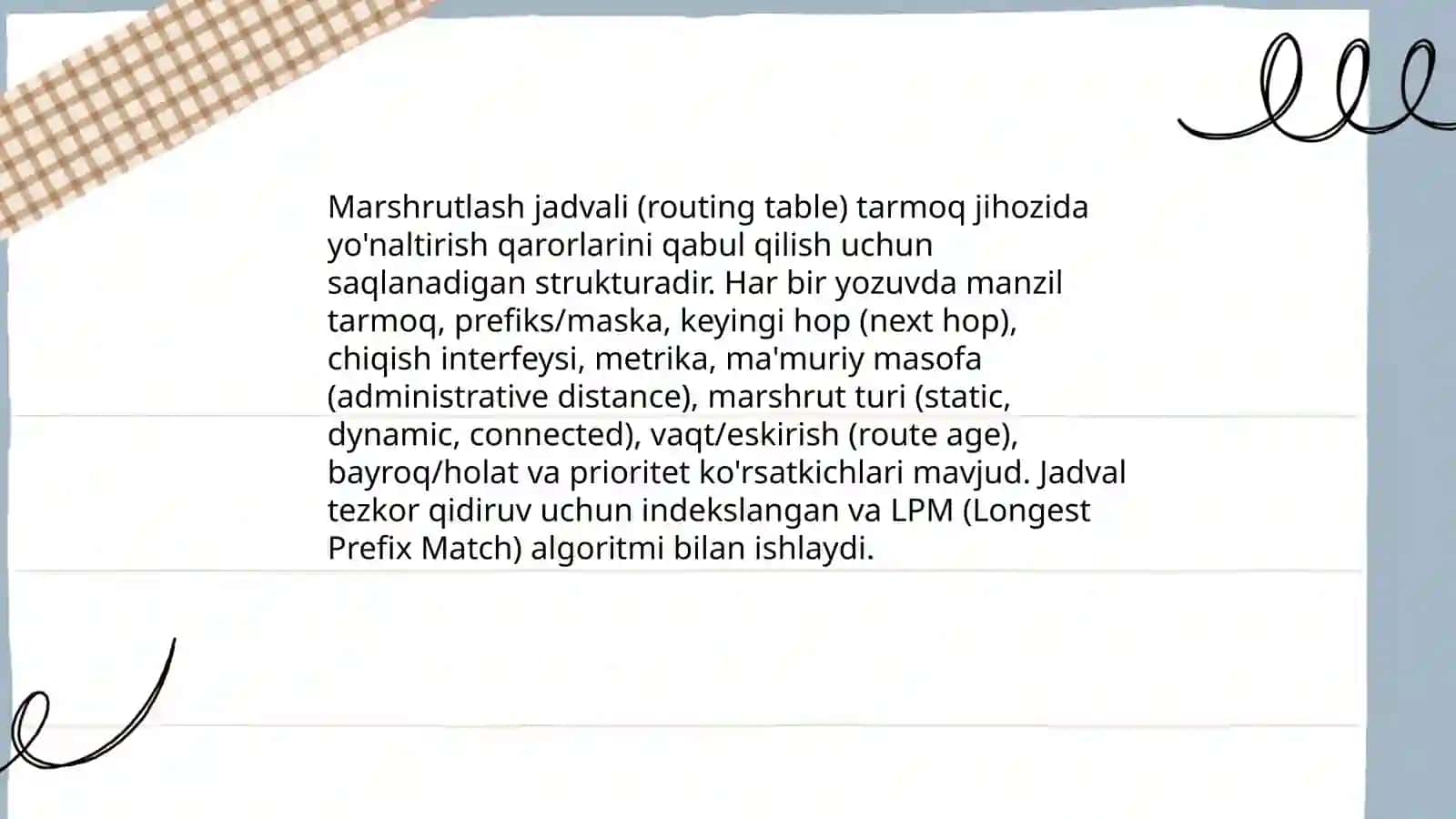 Marshrutlash(routing) nima va ishlash mexanizmi 4