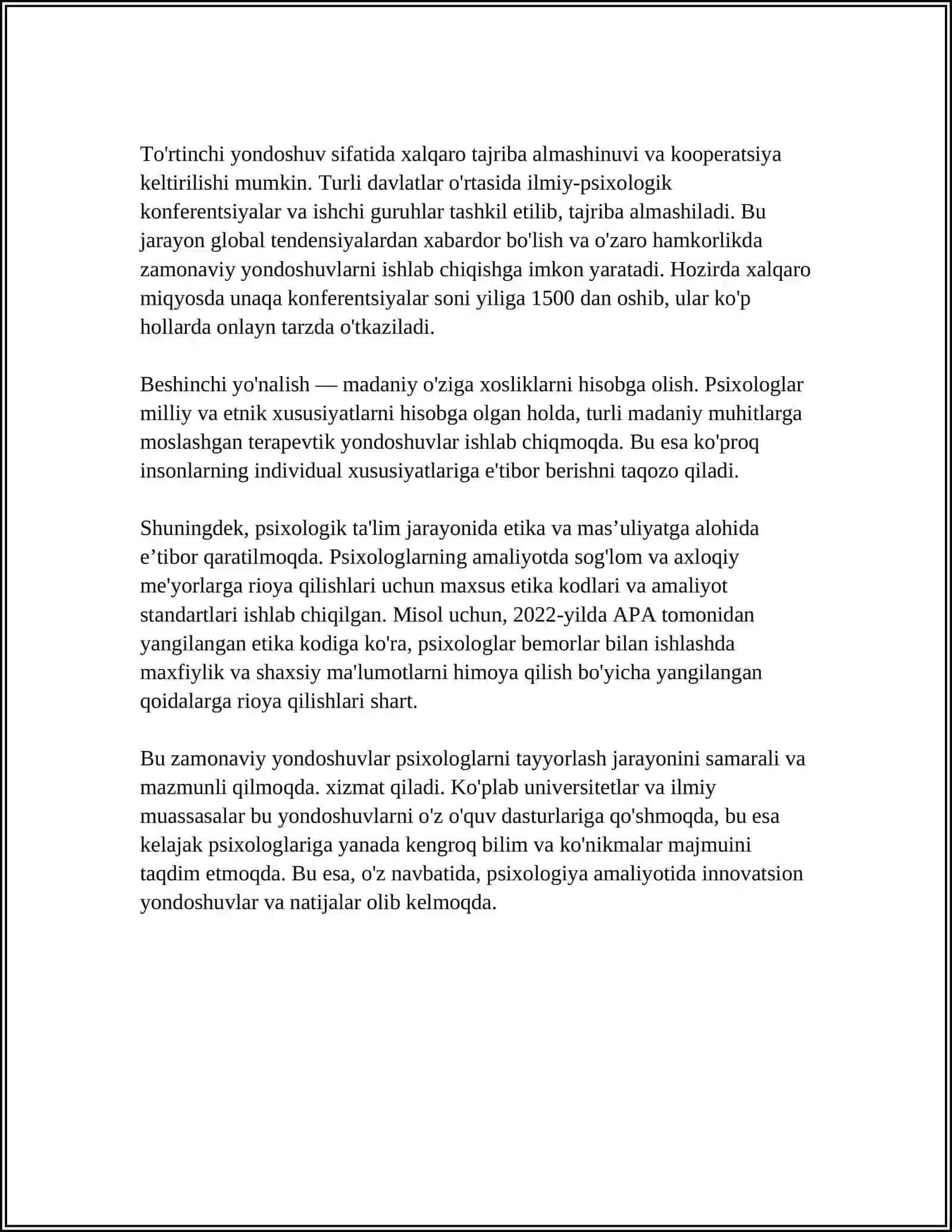 Psixologlarni tayyorlashdagi zamonaviy yondoshuvlar 4