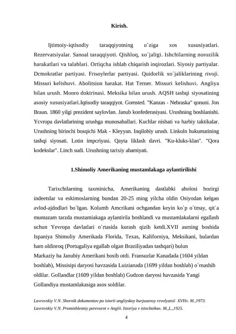 XVII asr o`rtalari va XIX asrlarda AQSH geosiyosati 4