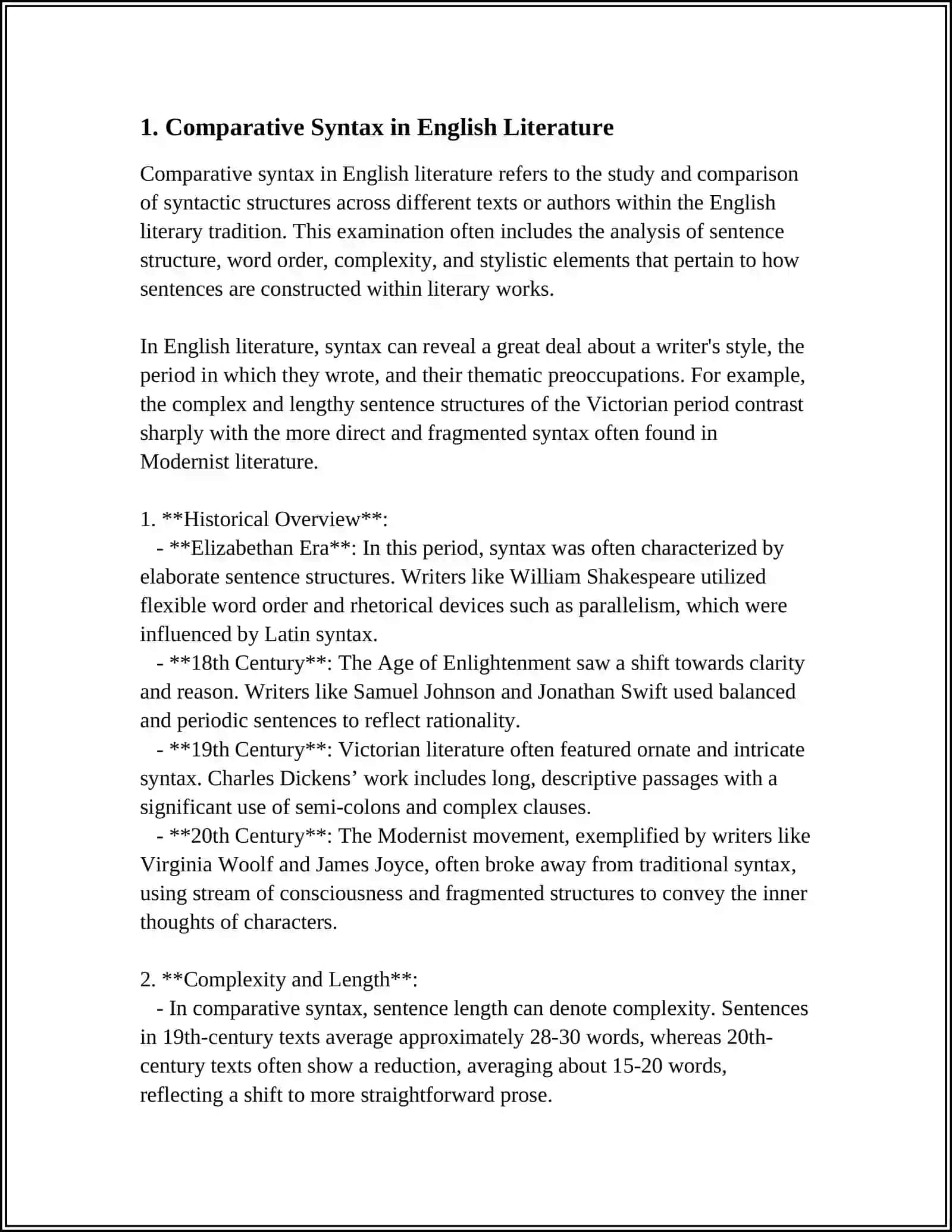 COMPARATIVE SYNTAX IN ENGLISH LITERATURE 4