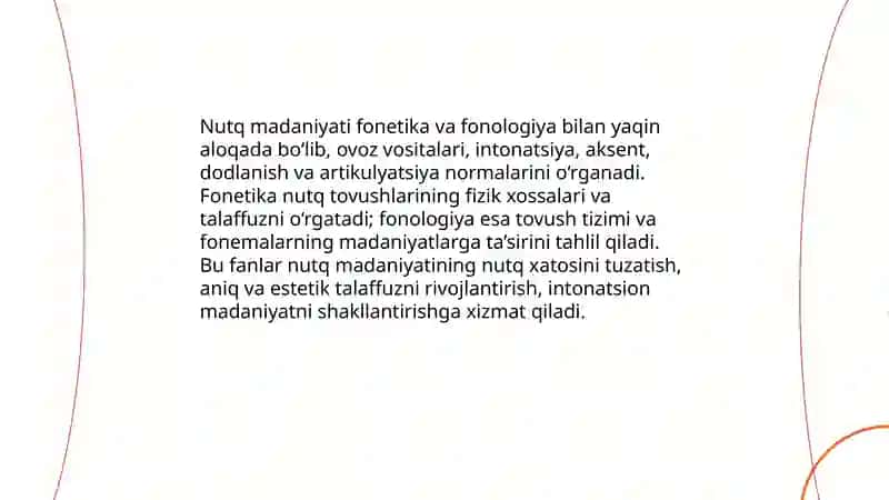 Nutq madaniyati fanining boshqa fanlar bilan o'zaro munosabati 4