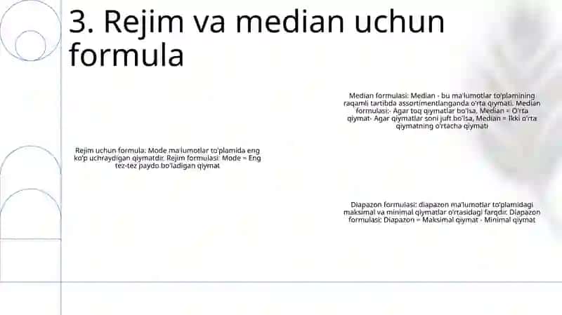 Moda Va Mediana Intervalli Variatsion Qatorlarda Hisoblash 4