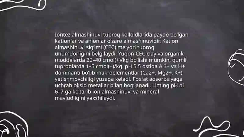 Tuproqning pH va kislotalik-bazalik muvozanatini fizik‑kimyoviy tahlili 4