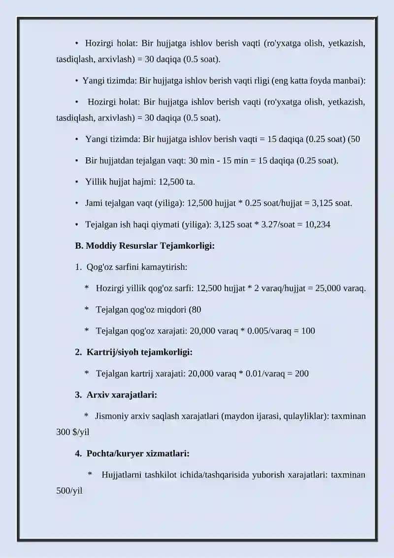 Xizmat yozishmalari bilan ishlash texnologiyalarini ishlab chiqish 4