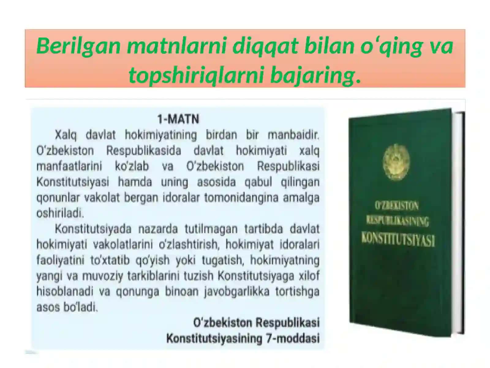 Matnasi topshiriqlar. Lugʻatlar ustida ishlash 4