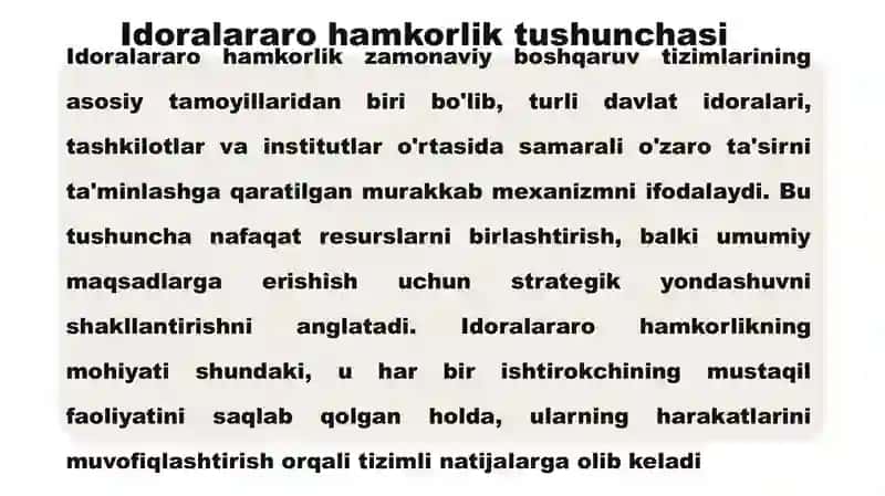 Korrupsiyaga qarshi kurashish sohasida idoralar arohamkorlik 4