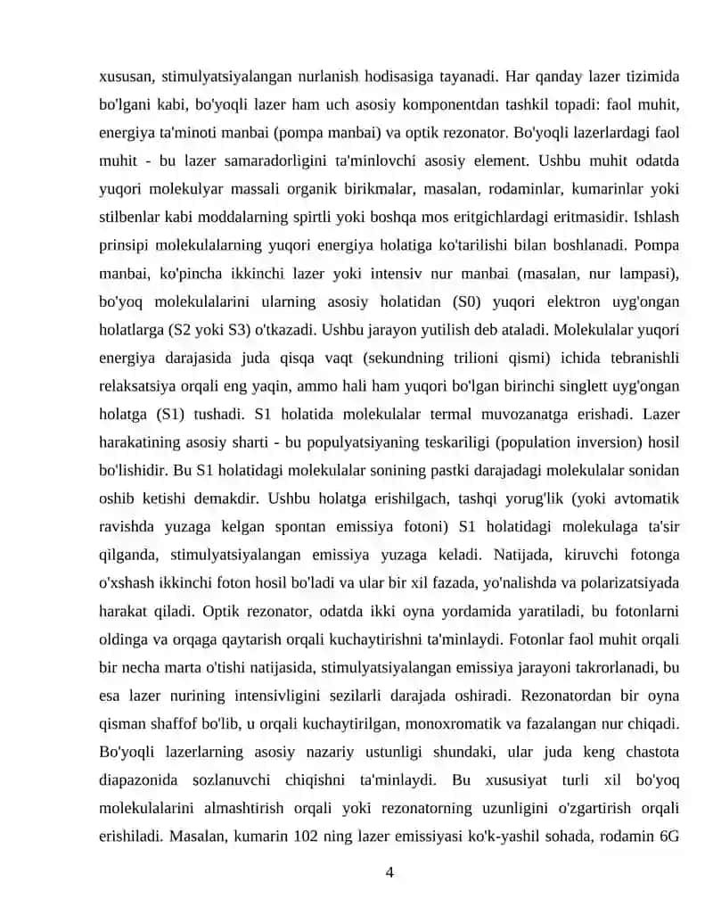 Boʻyoqli lazerlar 4