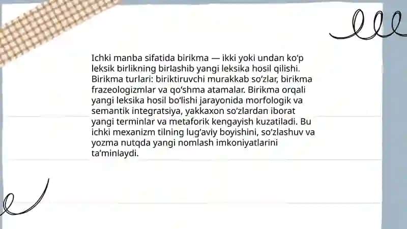Lugʻaviy sath taraqqiyotining ichki va tashqi manbalari 4
