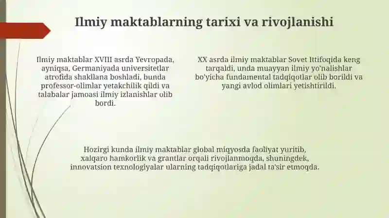 Taʼlim: Doktorantura va ilmiy maktablar 4