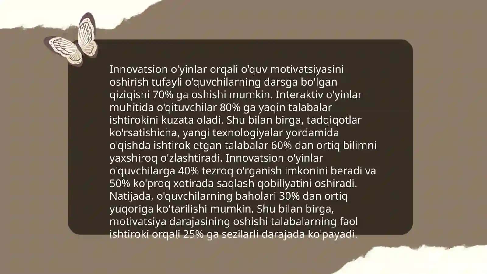 Didaktik –o’yin turlari: innavatsion o’yinlar, tashkiliy o’yinlar, munozarali o’yinlar orqali matematika darslarida kasbiy ko’nikmalarni shakllantirish 4