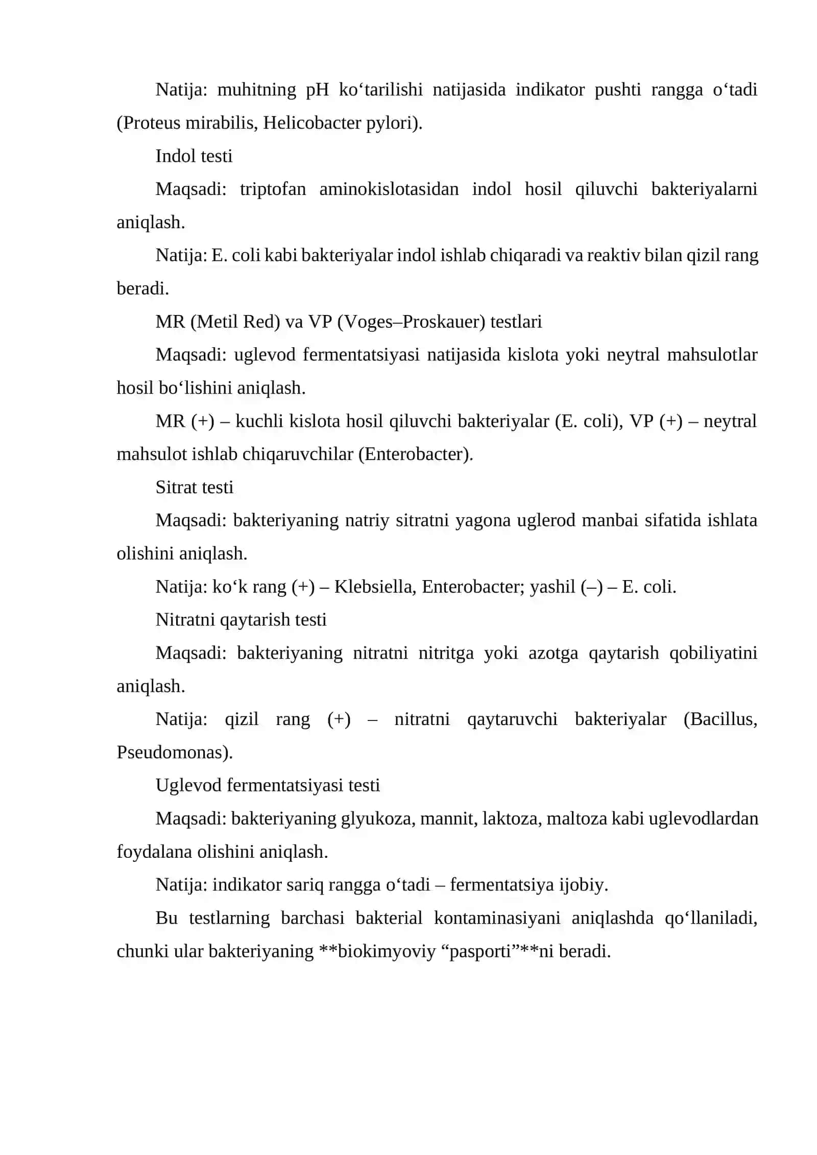 Biologik ashyoni bakterial kontaminasiyasinin biokimyoviy usulda aniqlanishi 4
