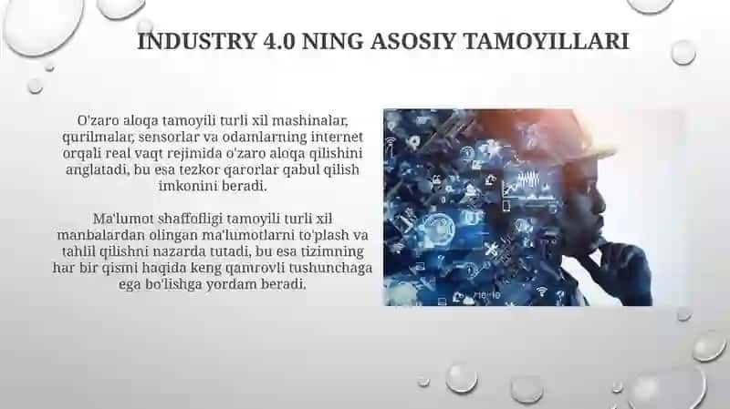 Sanoatda raqamli texnologiyalardan samarali foydalanish.Sanoat-4.0 konsepsiyasi 4