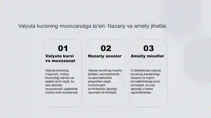 Milliy pul bozori va muvozanatiga erishish 4