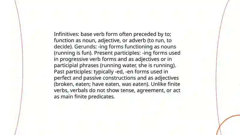 Difference between Verbals and Finite Verb Forms 4