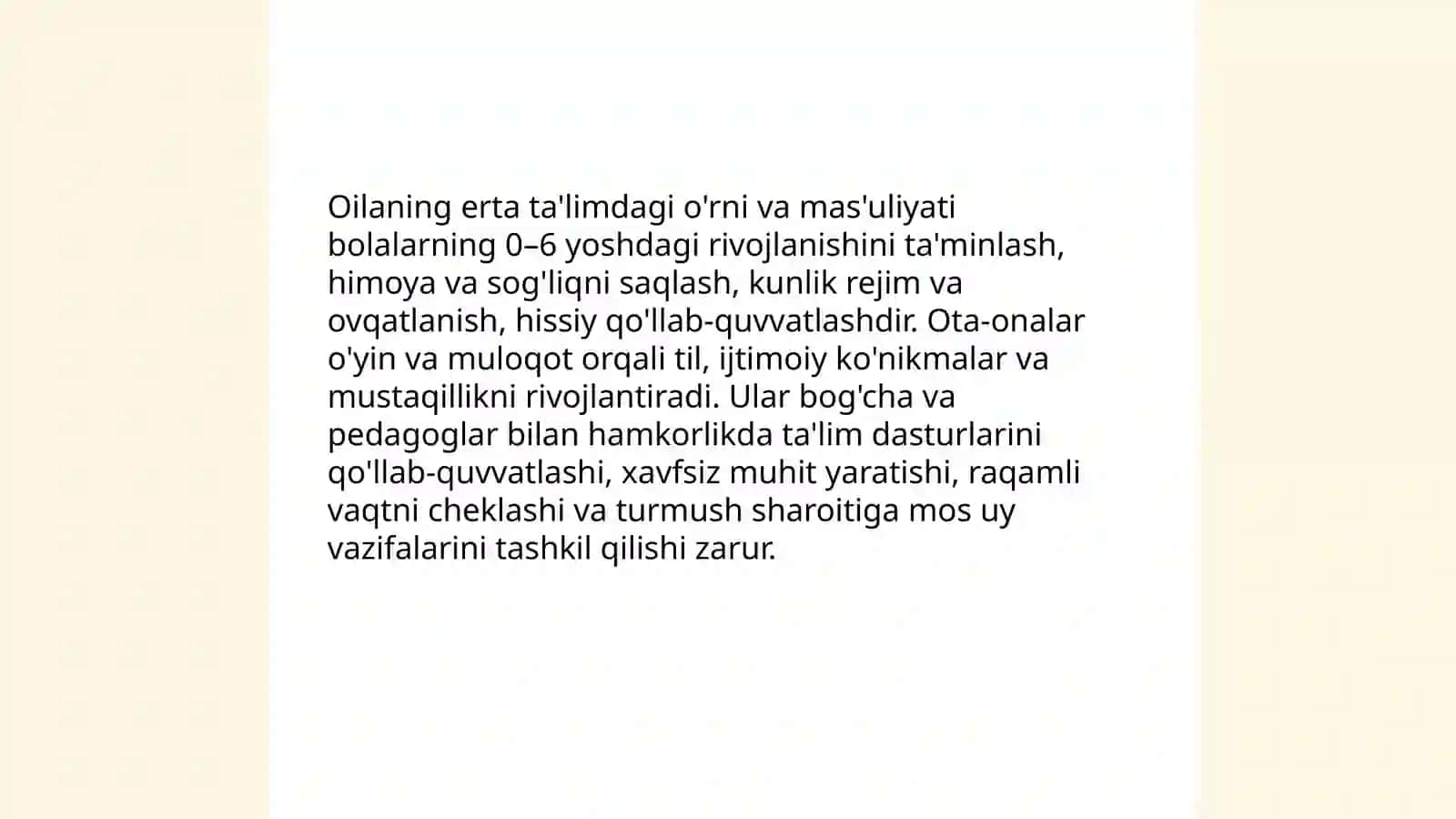 Maktabgacha yosh bu rivojlanish va ta'limning eng muhim bosqichi talaba 4
