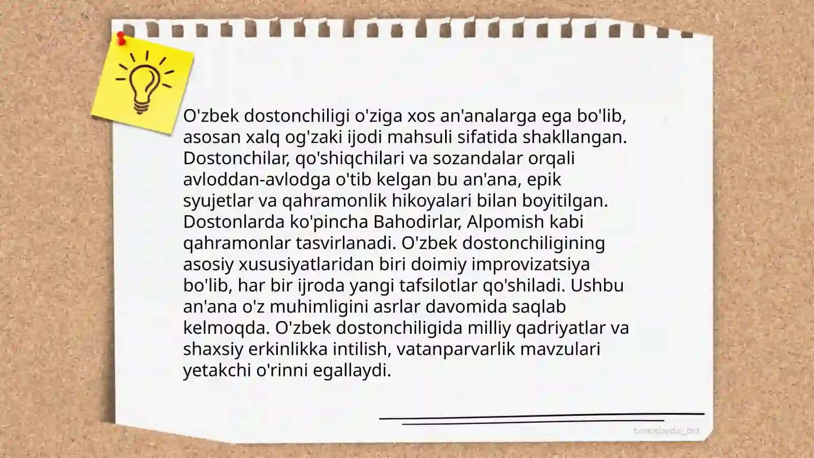 Dostonchilik maktablari haqida taqdimot tayyorlash 4