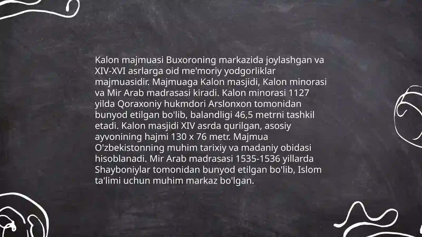 Masjidi Kalon maqbarasining tarixi va ahamiyati 4