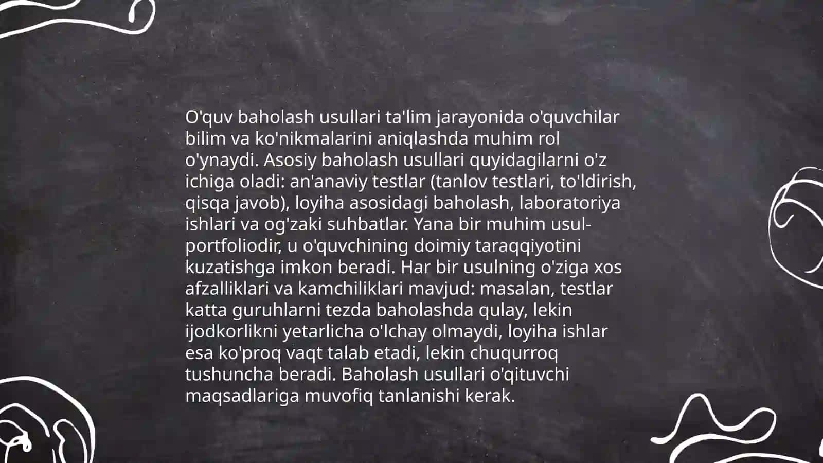 Ta’lim olganlikni tashxis etish 4