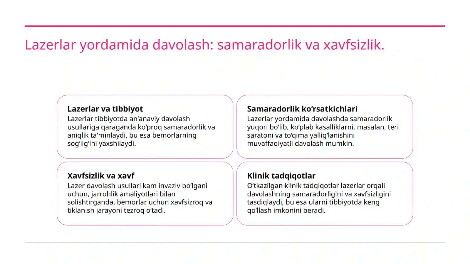 Lazerning tibbiyotda qo'llanishi Laparoskopiyaning jarrohlikda qo'llanishi 4
