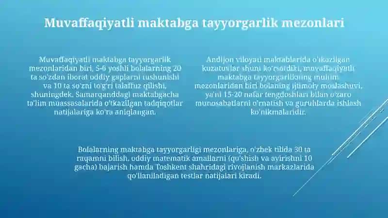 Bolalarni maktab ta'limiga tayyorlash fanining maqsad va vazifalari 4
