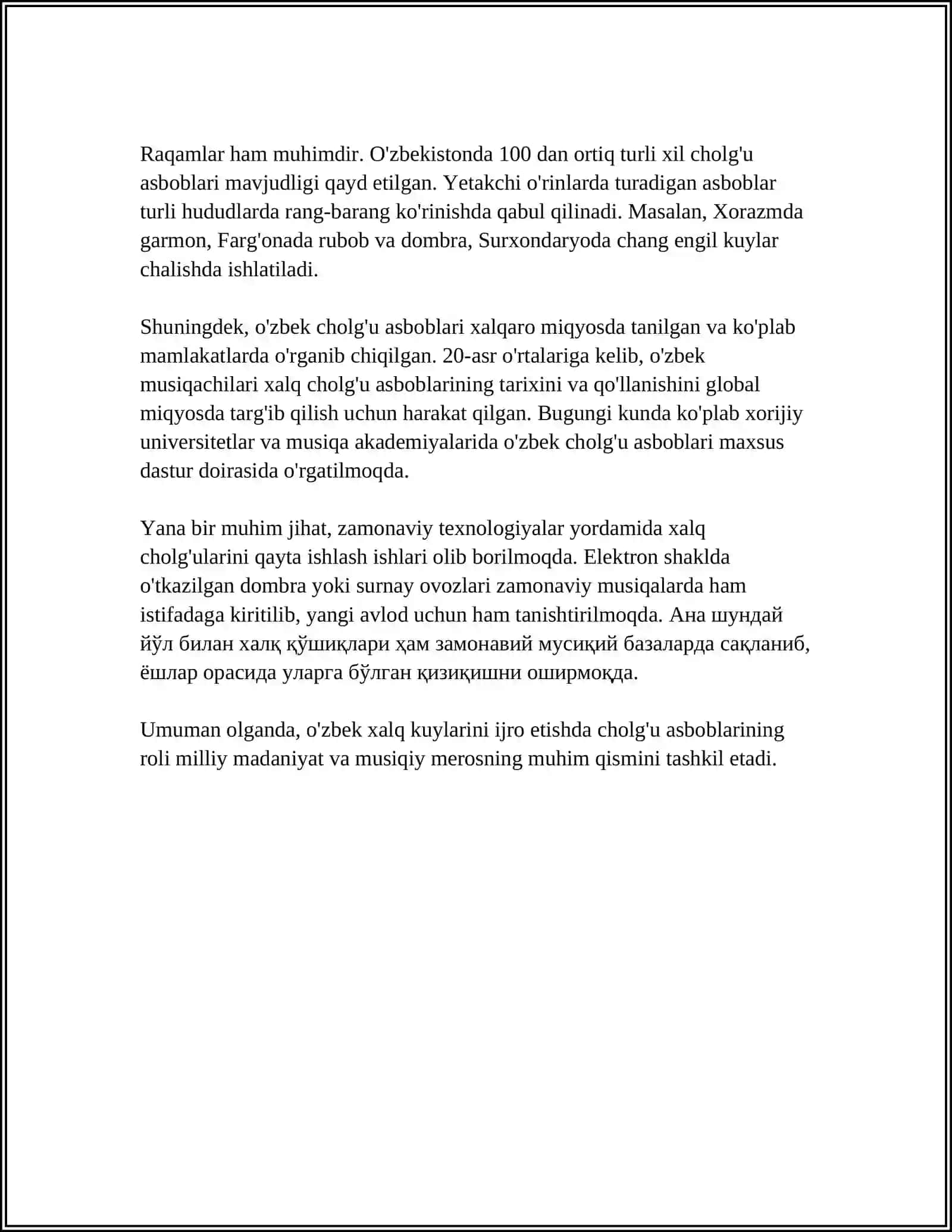 MUSIQIY CHOLG'ULARNI XALQ MAISHIY TURMUSHIDA QO'LLANILISHI 4