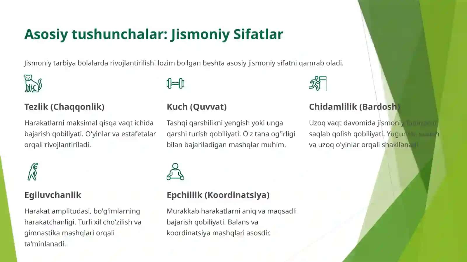 Bolalar jismoniy tarbiyanazariyasifaniningpredmeti va asosiy tushunchalari 4