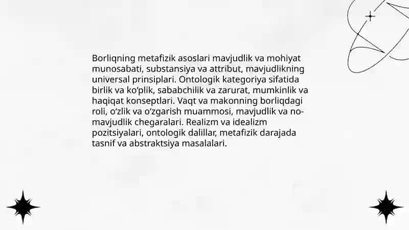 Borliq -Ontalogiya va rivojlanish falsafasi 4