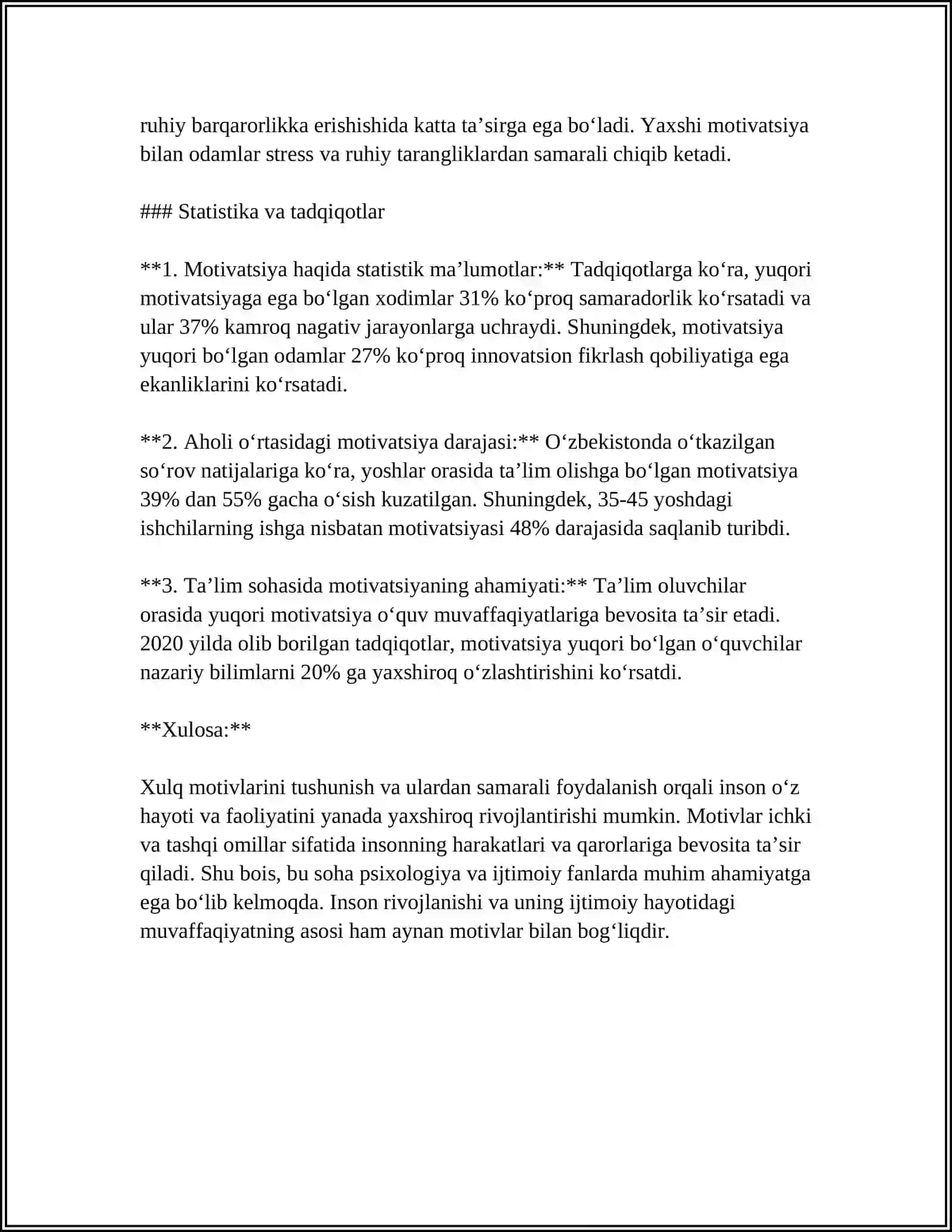 MAKTABGACHA YOSHDAGI BOLADA XULQ MOTIVLARINING RIVOJLANISHI VA OZIGA BAHO BERISHI SHAKILANISHI 4