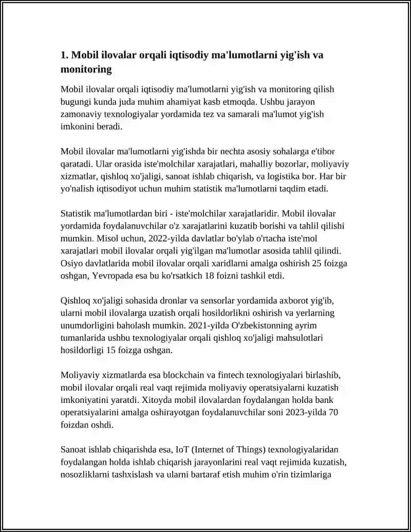 IQTISODIY AXBOROTLARNI QAYTA ISHLASH JARAYONIDA MOBIL ILOVALARDAN FOYDALANISH TEXNOLOGIYALARI 4