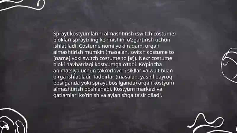 Spraytlar liboslari (kostyumlari)ni almashtirish 4