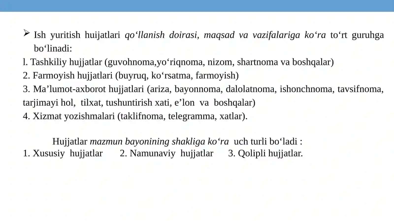 O‘qituvchi nutqi madaniyati va davlat tilida ish yuritish 4