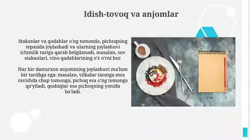 Dasturxon tuzish asoslari 4