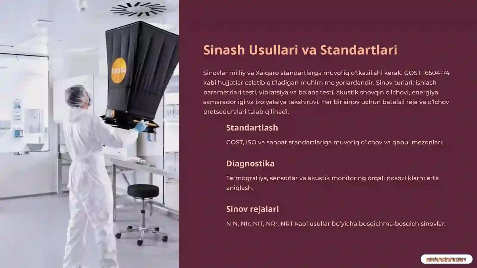 Vintelyator Qurilmalarini Sinash, Xizmat Ko'rsatish vaLoyihalashUsullari 4